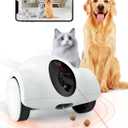 Pet Camera with Phone App - 360 View 2.4G WiFi Two-Way Audio with Treat Dispenser Pet Robot Indoor for Cats 1080P HD with Night Vision, No Suscription Fee