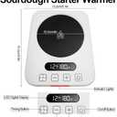 Sourdough Starter Warmer with Sourdough Bread Starter Kit, Abnaok Precise 1F Thermostat Control (70-180F) Timer Sour Dough Warmer Pad, Smart memory Warming On/Off