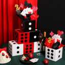 Zhanmai 6 Set Casino Party Decorations Dice Poker Boxes Centerpiece