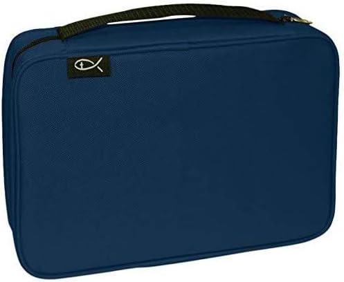 Divinity Boutique Bible Cover Basic Navy, Compact (21448) | 5" x 7.5" x 2"