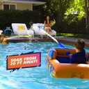 NERF Super Soaker Megaforce Battle Tank Ride-On – Inflatable Pool Float with Pool-Fed Mega Water Blaster, 47 x 32 x 19"