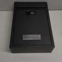 Wall Mount Mailbox, Combination Lock Mail Boxes for Outside, Safe Drop Box with Code, Metal Secure Hanging Mailbox for Home School, 12.8H x 8.6L x 3.3W Inches, Black