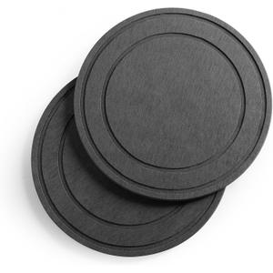 Diatomaceous Earth Plant Saucer for Indoor, 2 Pack 8 inch, Instant Dry Pot Saucer, Plant Drip & Drainage Tray for Indoor, Stone Gray