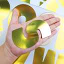 6 x 4 Inch Large Letter Stickers,117 Pieces Self Adhesive Cute Alphabet Sticker for Mailbox, Door, Truck and Outdoor, Waterproof Vinyl Symbol Stickers for DIY12 Sheets Gold