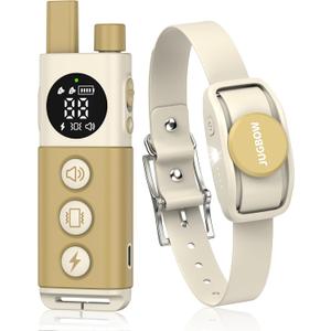 Jugbow Dog Training Collar - 4200FT Remote Dog Collar with 3 Training Modes, Electric Collar with LED Light & IPX8-Waterproof, Rechargeable E-Collar for Small Medium Large Dogs (Beige)
