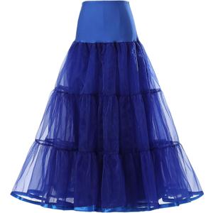 WOWBRIDAL Women's Ankle Length Petticoats Wedding Slips Large