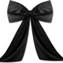 Bow Decor Large Bow for Room, Coquette Giant Ribbon Tie for Birthday Party Backdrop Wall Decor(Black,24 x 18 Inches)