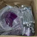 Norme 450 Pcs Purple Silver Plastic Party Plates Sets Include 75 Dinner Pate 10.2 In, 75 Dessert Plate 7.5 In, 75 Cutlery, 75 Cup Lace Design Disposable Dinnerware for 75 Guests Wedding Party Supplies