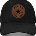 Baseball Cap for Dad Adjustable Breathable Hat Gifts for Men Him Stepdad Husband Grandpa Uncle Outdoor Sports Daily Wear Christmas Birthday Gifts Black