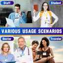 2 x 20PCS ID Badge Holder Horizontal - Extra Thick Clear ID Card Holder with Waterproof Resealable Zip - Name Tag Holder for Nurses, Office and School