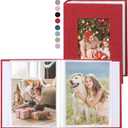 vivinin 2 Pack Photo Album 4x6, Linen Cover Photo Book, Small Photo Album Book for 36 Pockets Hold 72 Pictures, Picture Book for Photos Family Anniversaries Baby VacationsRed