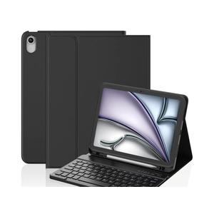 KBCASE for iPad Air 11 inch (M3/M2) 2025/2024 Case with Keyboard, Keyboard Case for iPad Air 5th/4th Gen/for iPad Pro 11 2018, Detachable Wireless Keyboard Tablet Case with Pencil Holder(Black)