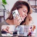 Designed for iPhone 14 Pro Max Case with Magnetic Invisible Stand [Military Drop Protection][Compatible with MagSafe][Great Grip Feeling]Shockproof Heavy Duty Clear Case for iPhone 14 Pro Max 6.7",Pu