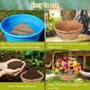 Legigo 3 Pack 12 Inch Hanging Basket Coco Liners Replacement, 100% Natural Round Coconut Coco Fiber Planter Basket Liners for Hanging Basket Flowers/Vegetables