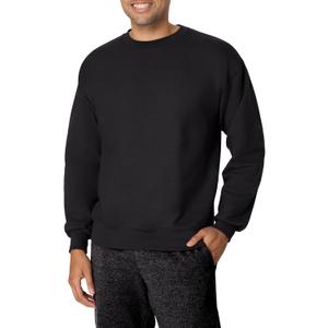 Hanes Men's Ultimate Sweatshirt, Heavyweight Fleece Sweatshirt, Crewneck Pullover for Men (XX-Large, Black)