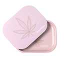 Cute Pink Rolling Tray, Small Mini Tray, High Quality Metal Tray with Soft PVC Magnetic Lid, Perfect Storage for Home or Travel 7" x 5.5"