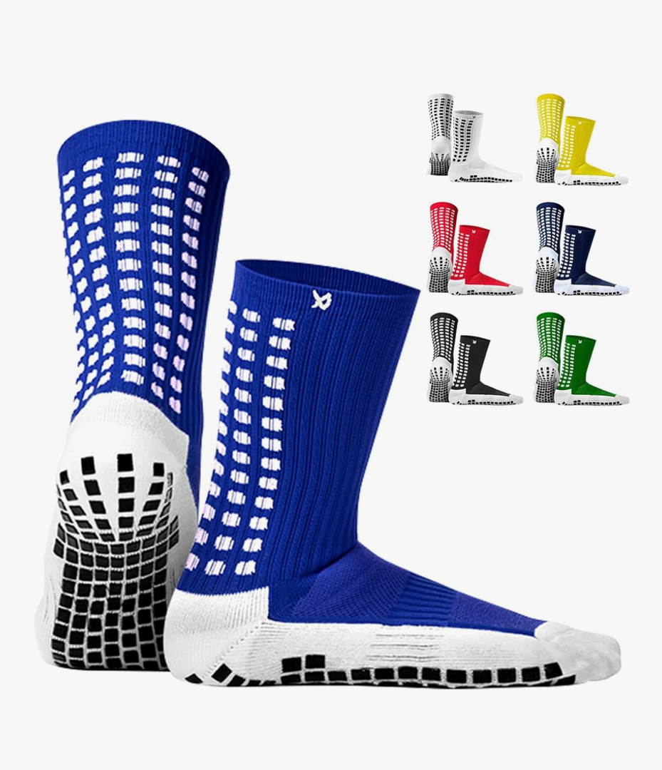 Lux Dual Grip Socks - Soccer Grip Socks for Men and Women. GripArray Performance & Comfort Large