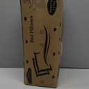 Ultra Thin Flat Soft Bed Pillows Standard Size Set of 2 Pack for Sleeping, Hypoallergenic Squishy Pillow for Stomach Back Sleeper, Machine Washable White Striped, 20x26 inches