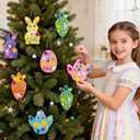 462 Piece Kids Easter Crafts Foam Decoration Kit DIY Bunny Egg Chick Carrot Shapes Easter Stickers for Home Decor Gift Tags Party Activities