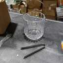 ZEERSHEE Glass Ice Bucket with Handle and Ice Tong Clear Crystal Ice Buckets for Cocktail Bar Wine Home Bar Accessories Parties Clear Champagne Bucket