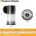 Porch Light Outdoor, Matte Black Exterior Front Porch Light with E26 Socket, Outdoor Wall Light,Exterior Wall Light, Doorway, Garage,2-Pack(Bulbs Not Included)