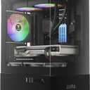 GAMDIAS Micro-ATX Tower Computer Case with Tempered Glass, Gaming M-ATX PC Case with 3X 120mm ARGB Fans, Support Up to 5X Fans Airflow, 240mm AIO/Radiator, 280mm GPU/VGA, 155mm CPU Cooler, 150mm PSU