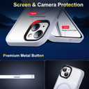 Magnetic for iPhone 13 Case/iPhone 14 Case, [Compatible with Magsafe & Military-Grade Protection] Slim Translucent Matte Phone Case for iPhone 13/14 6.1 inch,White