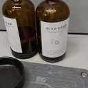 [Luxury] Kitchen Soap Dispenser Set - 16OZ Amber Glass Bottle, Stainless Steel Pump, Instant Dry Tray, Waterproof Labels, Non-Slip Silicone Pad, and Dish Brush | Upgrade for Your Kitchen and Bathroom