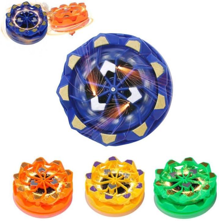 4PCS Gyro Spinners Hand Gyroscope with Collision Fireworks Desk Toys Cool Spinning Tops for Adults Game Sensory, Ideal Birthday Party Favors, Goodie Bag Stuffers, School Prizes