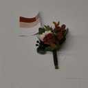 Ling's Moment Artificial Flowers Terracotta Bridesmaid Bouquet, Fall Wedding Flowers Bouquets for Bridesmaids, 7 Inch Bridal Bouquets for Bridesmaids, Wedding Decor, Ceremony, Anniversary, etc (Or-burnt Orange)
