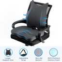 Seat Cushion & Lumbar Support Pillow: Memory Foam Chair Pad Back Cushion for Office Chair Car Seat Wheelchair Travel, Reduce Tailbone Pressure and Improve Comfort, Orthopedic Sciatica Hip Pain Relief, Black