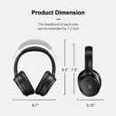 Calmbee Bluetooth Headphones, Hybrid Active Noise Cancelling Wireless Headphones Over Ear with Microphone, Up to 140H Playtime, Transparency Mode, Deep Bass, Clear Calls, Comfort fit for Travel, Home