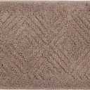 Better Trends Bathroom Runner Rug 100% Cotton Non-Slip Washable Bath Mat, Soft & Absorbent Bath Rugs for Bath Room, Shower, Bathtub and Spa Floors 18" x 54" Beige Trier Collection