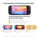 2 x JEMDO Clear Glitter Protective Case Compatible with Nintendo Switch 2 Only (2025), Slim Shockproof Cover with Soft TPU Joy-Con Shells & Hard PC Back, Anti-Yellowing