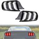 LED Tail Light Assembly Compatible with Ford Mustang and Shelby GT 350 2015-2024 (US Version) with Sequential Turn Signal Light, Rear Replacement Lamp Driver&Passenger Side (Clear Lens)