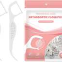 Floss Picks for Braces, 100 Count Flossers with Slim Threader & Bracket Brush Easy Daily Oral Care for Braces