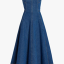 Women's Suspender Dress for Backless Sexy Retro Denim Long Skirt, Size: XL