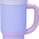 Ello Oasis 14oz Stainless Steel Toddler Tumbler with Handle & Retracting Straw, 100% Leakproof, Double-Wall Vacuum Insulated, Kids Water Bottle for School, BPA Free, Dishwasher Safe, Lavender Fields