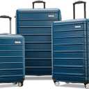 Samsonite Omni 2 Hardside 3 Piece Set - Includes Global Carry-On, Medium, & Large Checked Suitcases - 360 Dual Spinner Wheels - Integrated TSA Lock & Expansion - Lagoon Blue