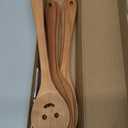 MFC 5-Piece Wooden Cooking Spoons - Kitchen Set from Natural Cherry Wood - Wooden Spoons for Cooking - Funny Utensil Set with Smiley Faces - Cooking Multipurpose Wood Utensils