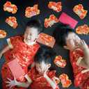 2 x HOWAF 64pcs Chinese New Year Fortune Cards 2026, 2026 Year of The Horse Party Game Scratch Off Fortune Cards,Spring Festival Scratch Off Card for Lunar New Year Party Favors