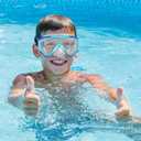Swim Goggles Kids 6-14, Diving Mask No Tangle StrapWater Goggles Nose Cover for JR / Youth