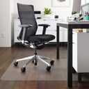 Azadx Office Chair Floor Mat for Hardwood - Clear, Easy Glide and Protection - Plastic - 30" x 48"
