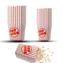 25 Pack Popcorn Boxes Movie Night Popcorn Bags for Party Red and White Popcorn Bags for Popcorn Vintage Snack Box Concession and Carnival Party Supplies, Individual Popcorn Bucket Containers (25)