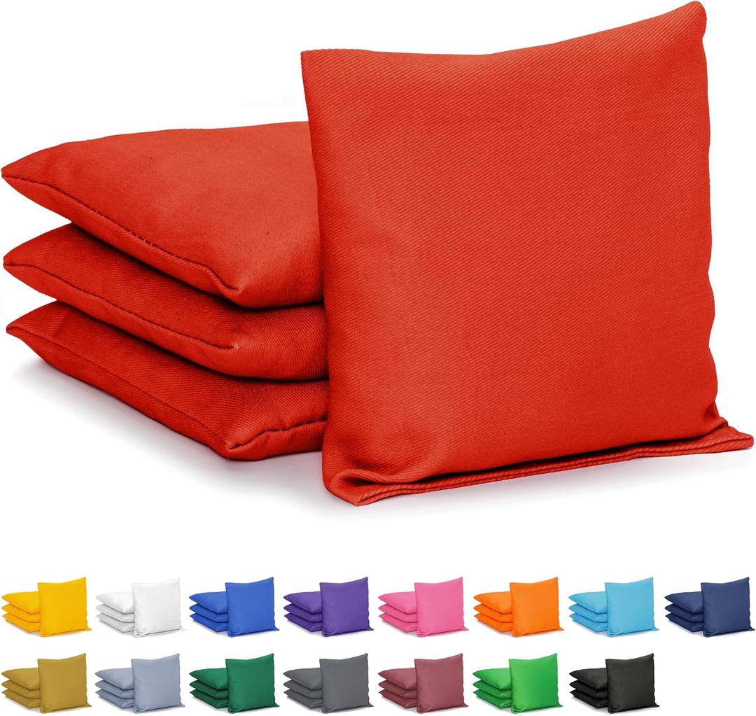GoSports Cornhole Bean Bags Set of 4 - Regulation All Weather - Classic Red