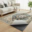 Songrey Non Slip Rug Pad Gripper 8 x 10 Ft, Thick Felt Fabric with Anti Skid Backing, Carpet Pad for Hardwood Floors, Keep Area Rugs in Place and Safe