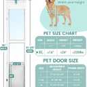 96" Extra Large Dog Door for Sliding Glass Door - XL Doggy Door for Sliding Door Dog Door Insert - Left Open from Inside