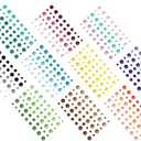 (Pack of 10) 54pcs/Pack Round Assorted Size self Adhesive Enamel dots 30 Mix Colors