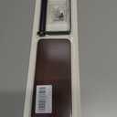 Rustic Toilet Paper Holder Wall Mount - 6.69"x2.95" Solid Wood Bathroom Tissue Paper Roll Hoder with 5.7" Stainless Steel Rod, Farmhouse Paper Towel Holder for Small Space