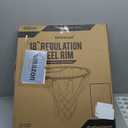 GoSports Regulation 18" Steel Basketball Rim - Choose from Fixed or Breakaway - Use for Replacement or Garage Mount